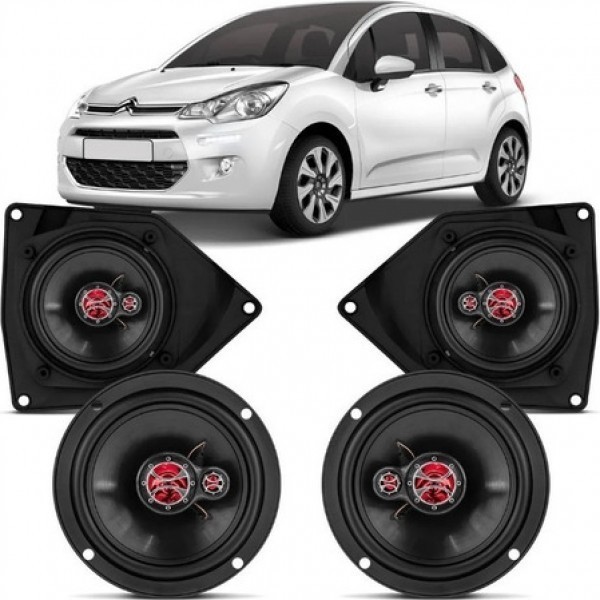 Kit Alto Falante Citroen C3 2002 A 2017 240w Rms - Kf.151