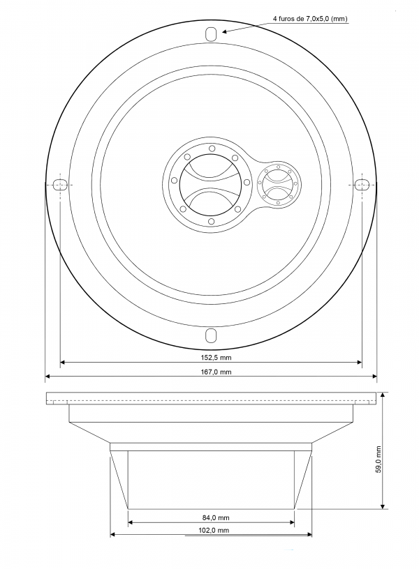 Alto Falante Foxer Torre Tweeter 140W rms 4 Ohms - IP60P - Imagem 5